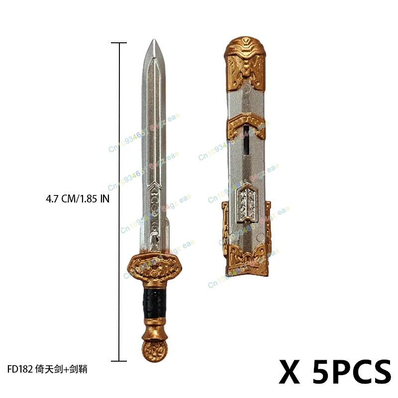 Accessori medievali Modelli di blocchi di costruzione Cavaliere Guerriero Action Figures Spada Halberd Ascia Martello Puzzle Giocattoli Regali di compleanno