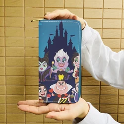 Disney Maleficent 5581 Anime Wallet Cartoon portafogli Zipper Coin Bag borse Casual Card regalo Unisex