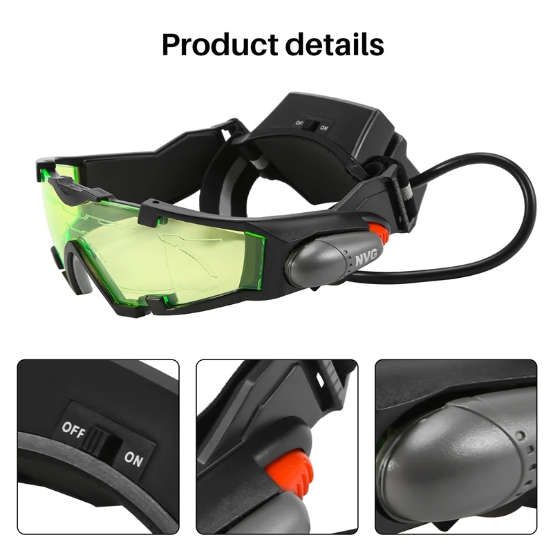 M05K Night Vision Goggles Adjustable Kids LED Night Goggles For Racing Bicycling Hunting To Protect Eyes Children Gift