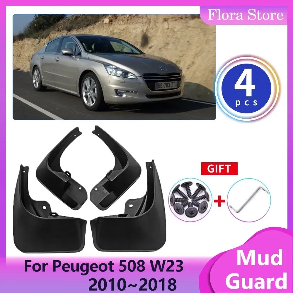 

Car Fenders for Peugeot 508 W23 2010~2018 Front Mud Flap Splash Guards Mudguards Rear Wheels Protector Auto Exterior Accessories