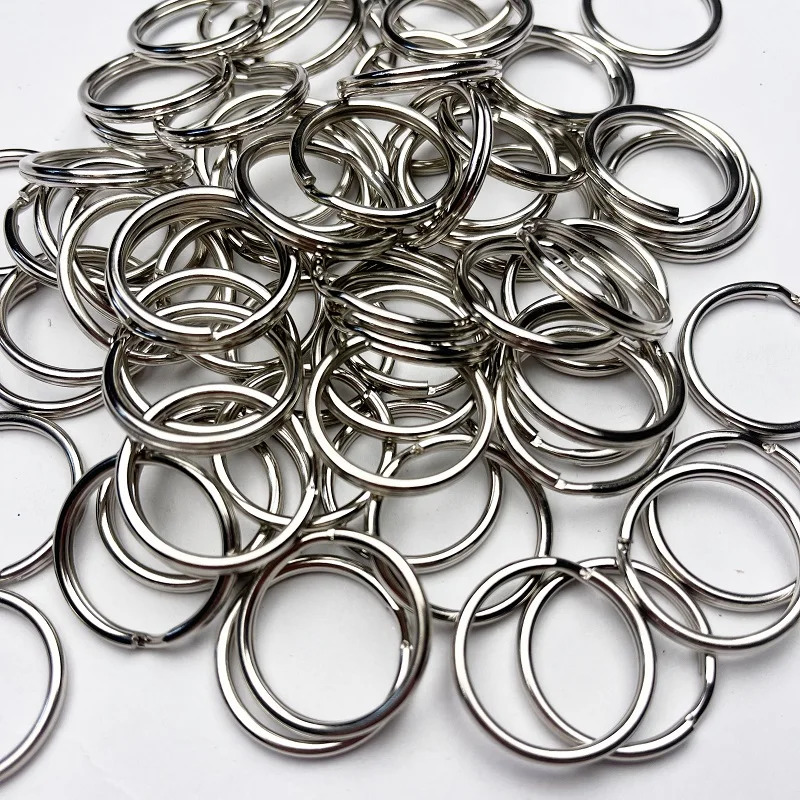 

10pcs/lot key rings 25mm outer diameter silver metal split ring high quality key ring suitable for keychain