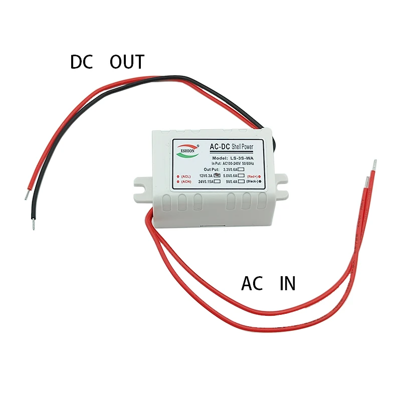 Módulo de Alimentação Step-Down, LED Isolado Tensão Estabilizada, AC para DC Converter, AC 110V, 220V, 230V, DC 3V, 5V, 9V, 12V, 15V, 24V, 5 W