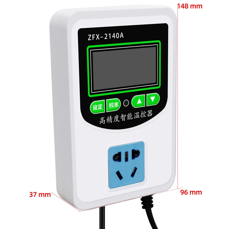 ZFX-2140A High Precision Intelligent Thermostat Microcomputer Thermostat Temperature Controller Switch US Plug