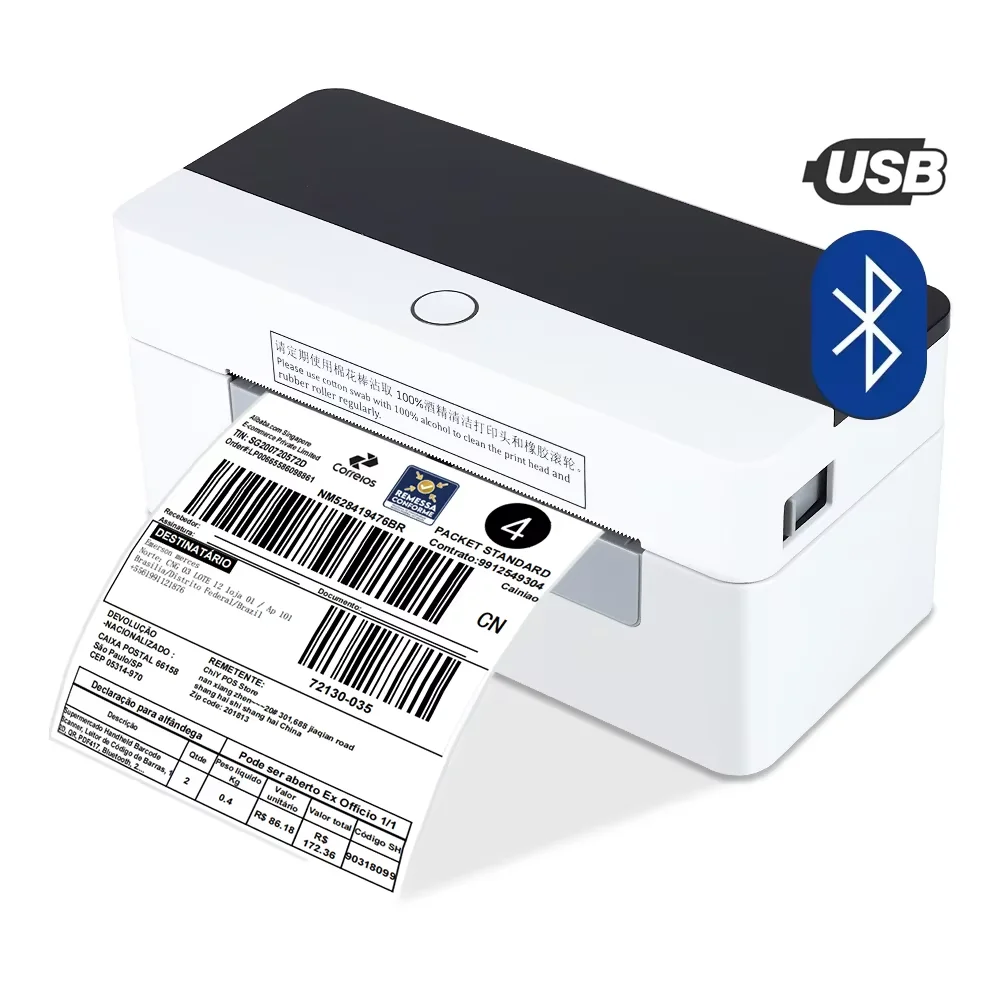 

Xprinter XP-D463B 4 Inch Thermal Printer Bluetooth Inkless for Office Desktop Thermal Barcode Printer