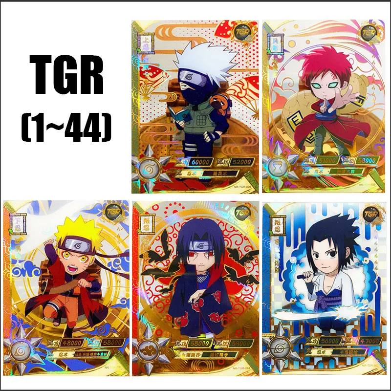 KAYOU NARUTO SLR TGR ZR Cards Anime Uzumaki Naruto Uchiha Sasuke Haruno Sakura Uchiha Madara Rare Card Collection Boys\' Toys