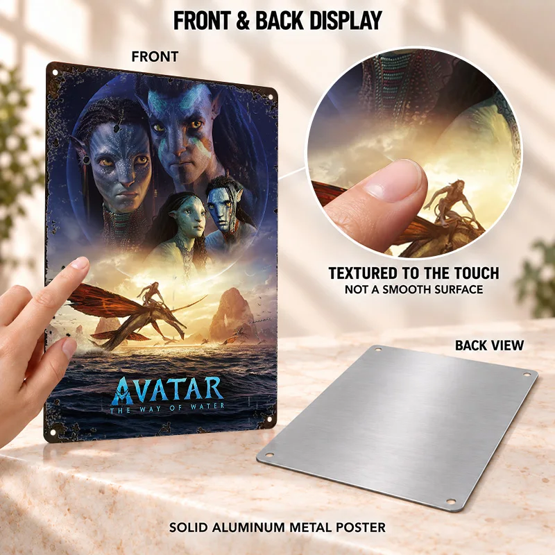 Avatar Aluminum Posters Distinctive Collector Design Entertainment Room Wall Art Personalized Metal Sign Cinema Lover Keepsake