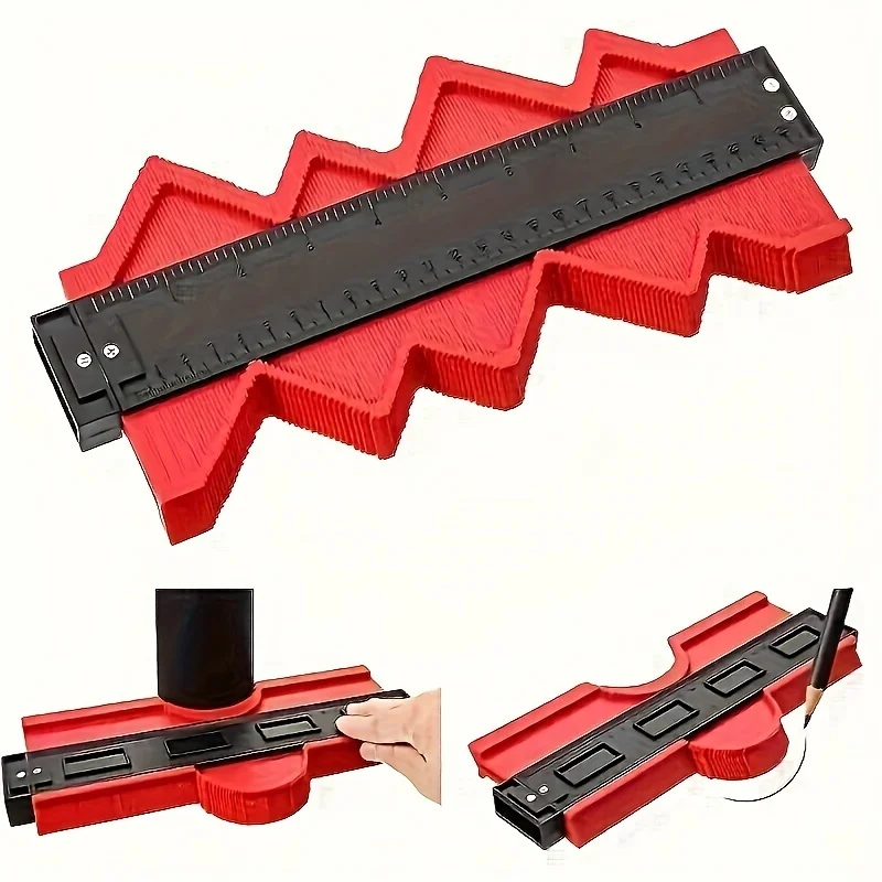Ultimate Contour Measuring Instrument, Multifunctional Plastic Ruler, Suitable for Woodworking Measurement