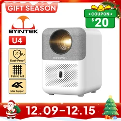 BYINTEK LOVE U4 Smart Mini Projetor de Home Theater 4K 1080P Vídeo Android WIFI para Cinema de Smartphone