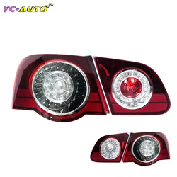 Car Rear Tail Light Lamp DRL Outer Inner For Volkswagen VW Passat B6 Sendan 2006 2007 2008 2009 2010 2011 Car-Styling Dark Red