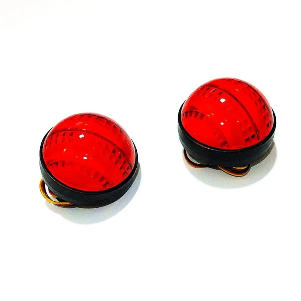 

Jul King 6,8 см полусферические красные светодиодные стоп-сигналы + ночные DRL для Toyota Corolla 07-10 Avanza Veloz и Nissan Qashqai X-TRAIL