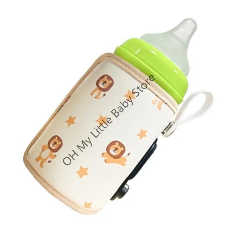 M76C المحمولة حليب الطفل الحرارة حارس زجاجة الطفل دفئا حقيبة 6 التروس قابل للتعديل السفر زجاجة دفئا غطاء USB جهاز تدفئة الزجاجة