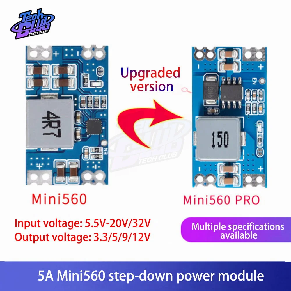 3.3V 5V 9V 12V 5A MINI560 Step Down DC-DC Converter Voltage Regulator Buck Stabilized Power Supply  Accessories