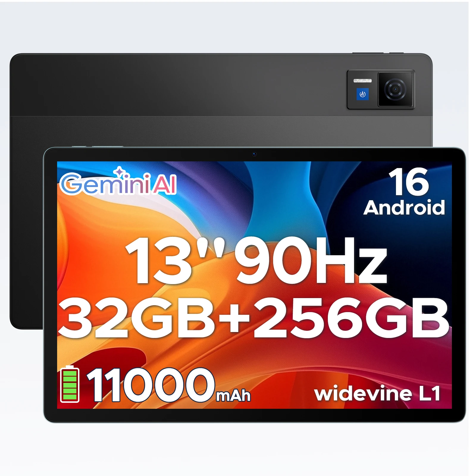 DOOGEE U13 2-in-1 tablet-pc Android 16 13'' display 32GB(6GB+36GB) 256GB 11000mAh batterij Quad speakers UNISOC T7280 Widevine L1