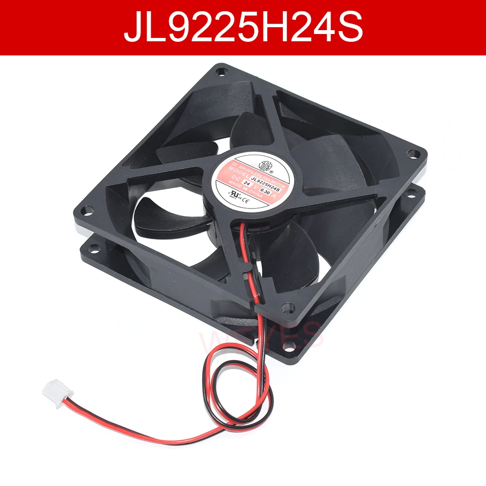 New DC24V Fan JL9225H24S For Welding Equiment Machine Ultra-Quiet Inverter 9225 Cooler 92*92*25MM Square Cooling 0.30A 2Pins