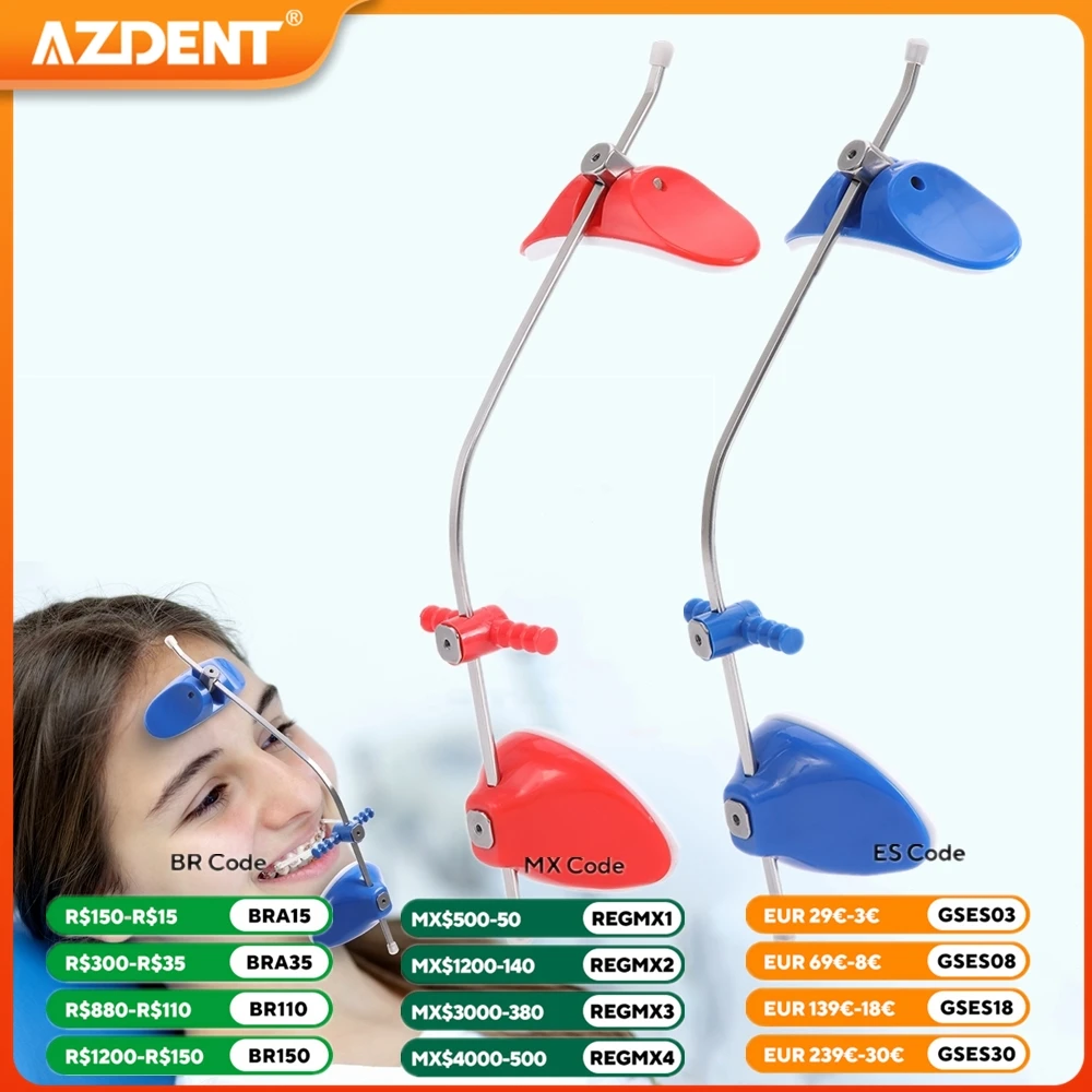 Dental Orthodontic Forward Pull Headgear AZDENT Facemask Single Lever Multi-Adjustable Face Mask with Screws