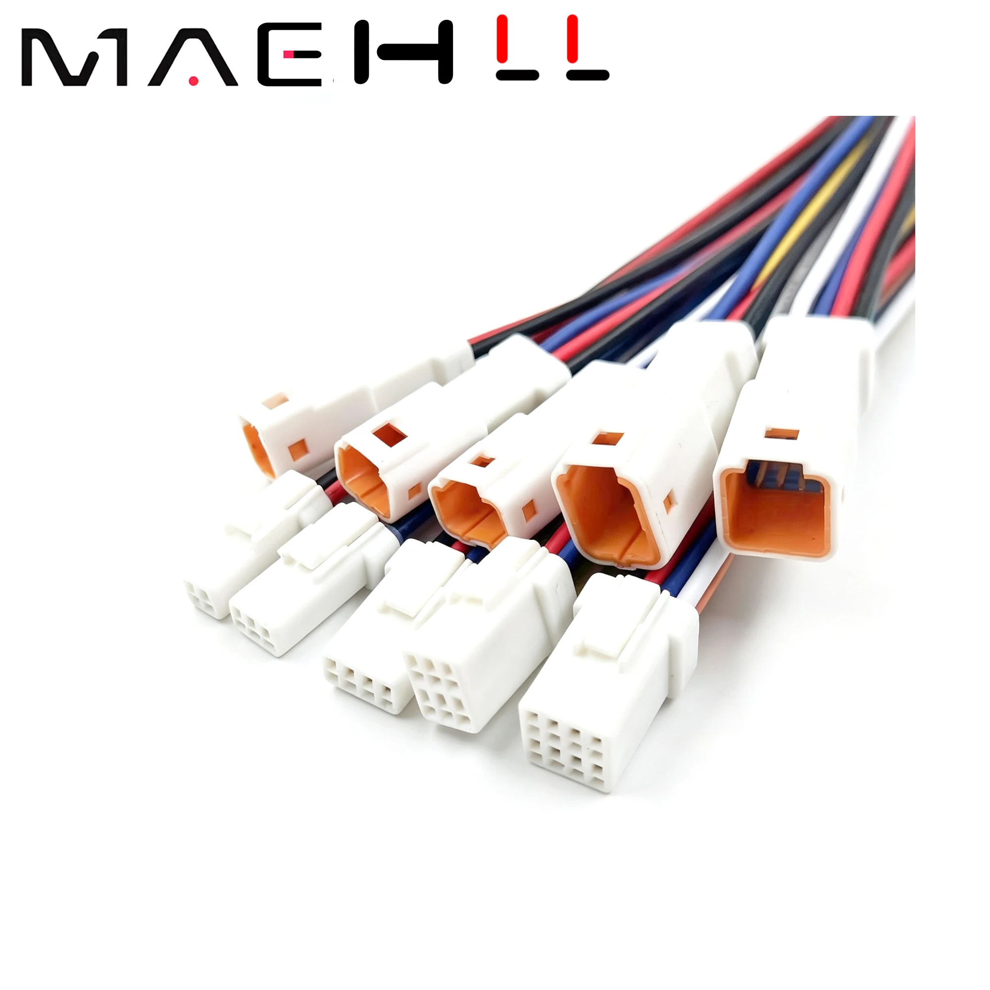 5 Set JWPF 0.7mm Micro Butt Waterproof Connector 2/3/4/6/8/12/16Pin, Male Female Wire Harness Plug Socket For JST-02T