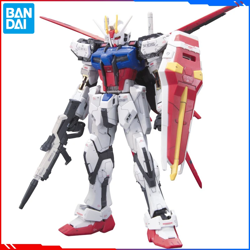 In stock Bandai 1/144 RG 03 Build Strike Gundam GAT-X105B Gundam Assembly Model Action Doll Series Accessories Anime Toys Gifts