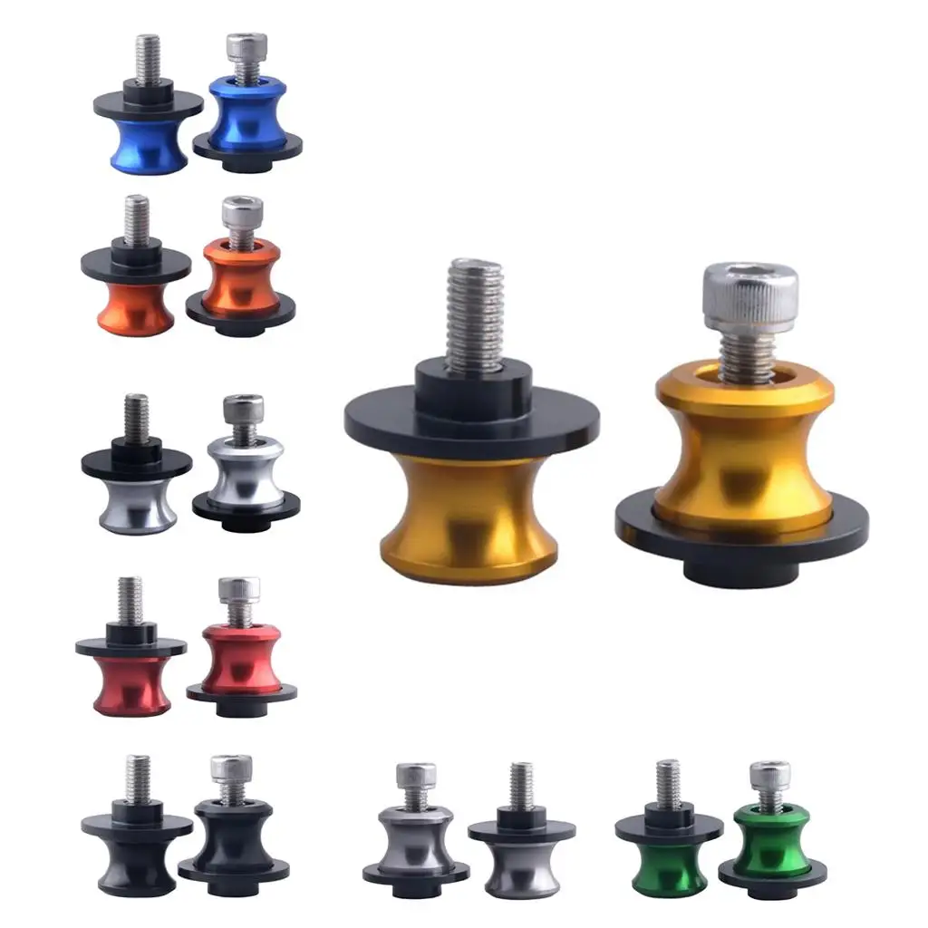 Lots 2 8MM M8 Motorcycle Universal Swingarm Spools Sliders Screw CNC Swing