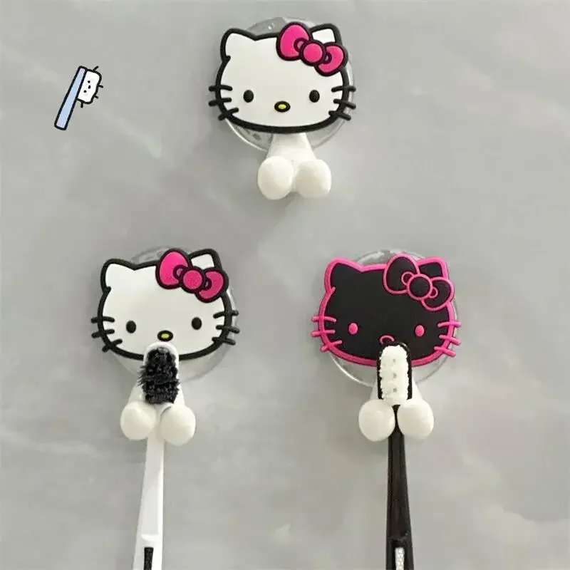 Sanrio Hello Kitty Electric Tooth Brush Holder Cute Anime Cartoon KT Cat Girl&Child Sucker Bathroom Accessories Holiday Gifts