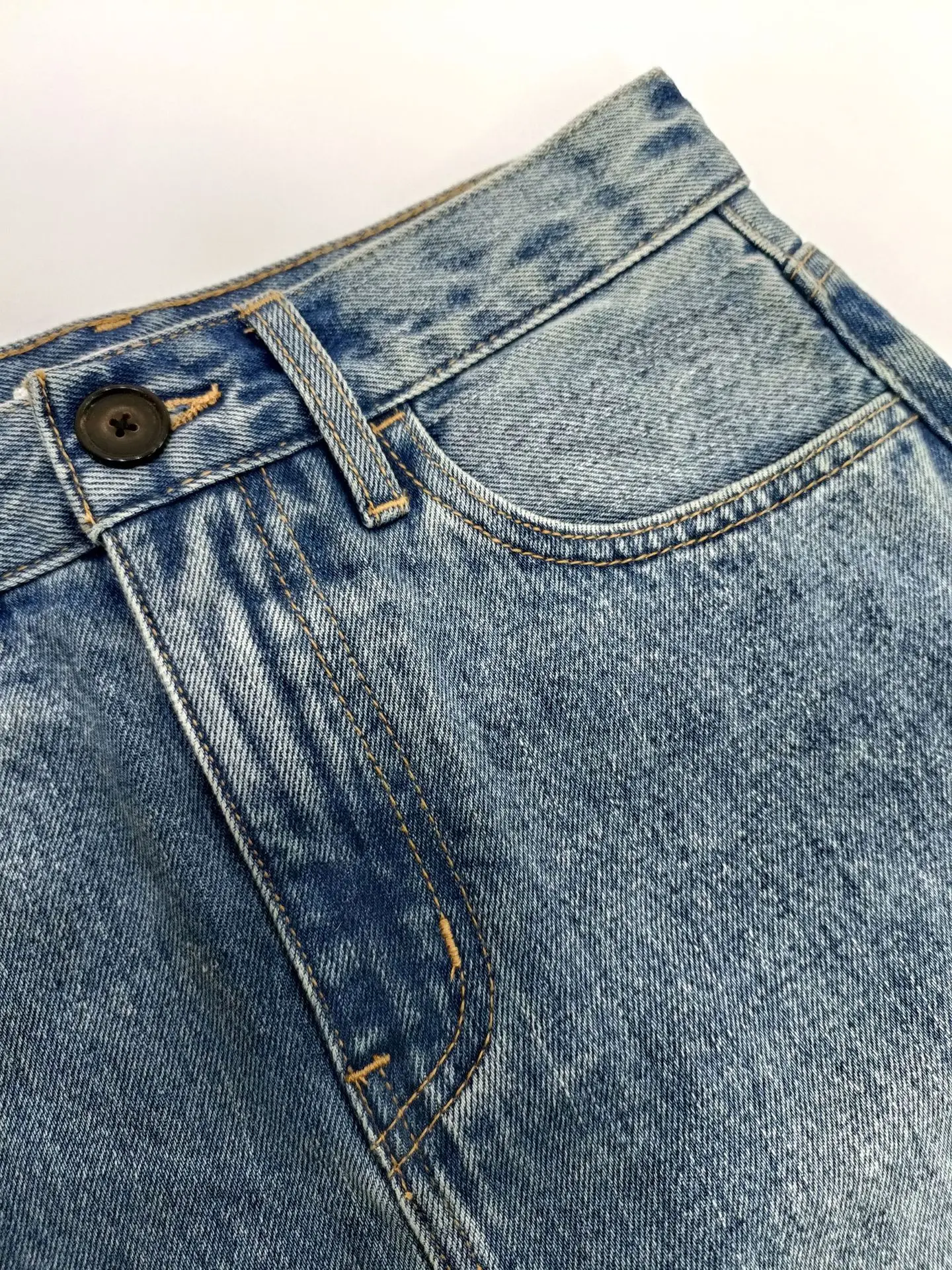 Saia feminina midi denim cintura alta moda senhora saia casual