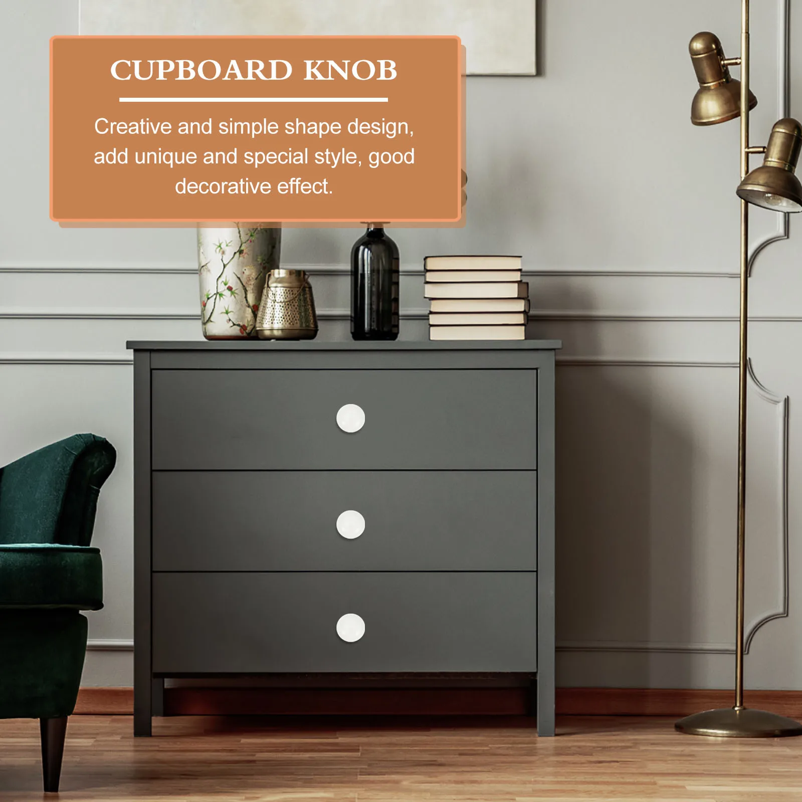 

12Pcs Wooden Wardrobe Handles Round Simple Style Cabinet Pulls for Drawer Door Household Knobs Wooden Cabinet Knob