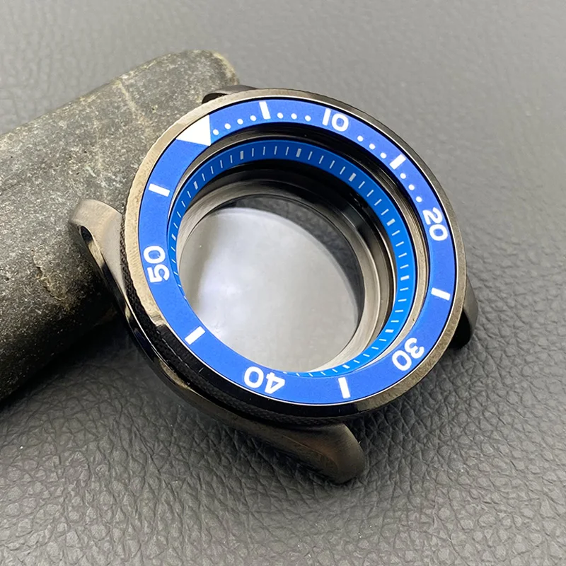 Custodia Gun Grey Mod SKX007 Custodia NH35 Vetro zaffiro Adatto al cinturino dell'orologio da 22 mm Quadrante da 28,5 mm per uomo Custodia per orologio da immersione serie SKX