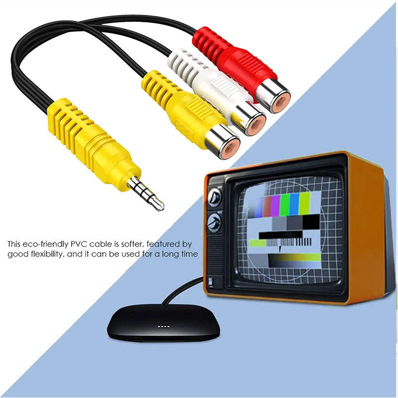 ForTCL Dedicated 3.5mm Jack Plug RCA Cable 3.5 Aux Male To 3 RCA Female Adapter Mini Aux Stereo Audio Video AV Adapter Cables image 5