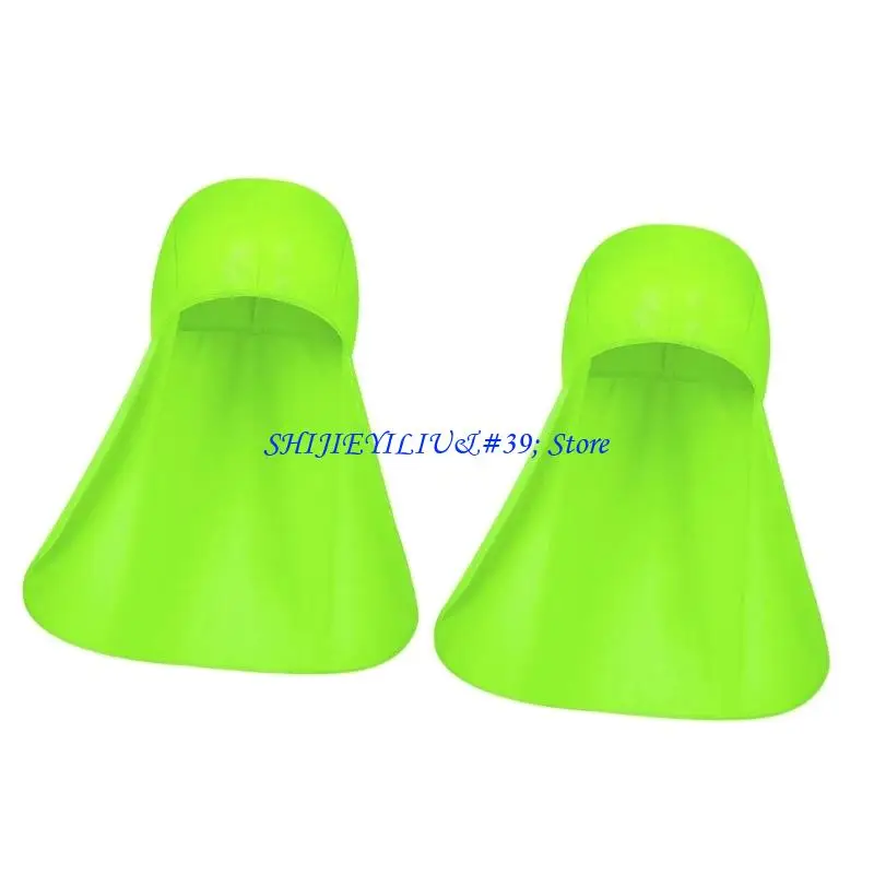 E21F Work Helmet Neck Shade Cooling Breathable Elastic Cap Liner 2Pcs with Extended Flap for Outdoor Activity and Jobs