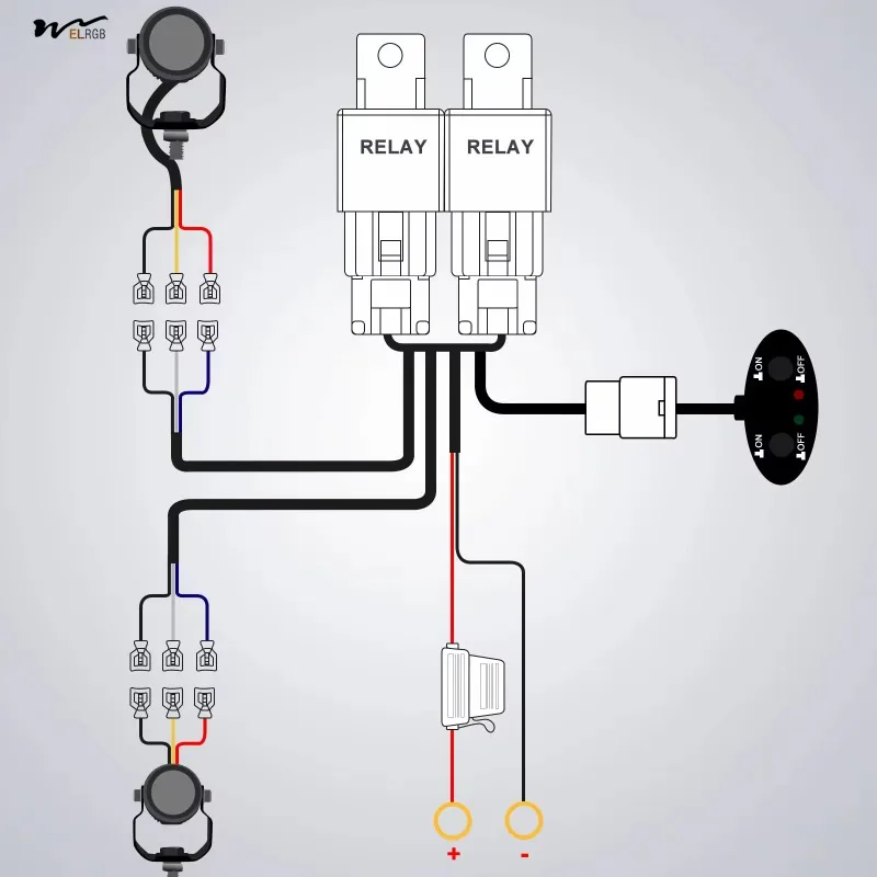 LED driving fog light 60W white and amber LED pod projection light 1.3-inch auxiliary spotlight