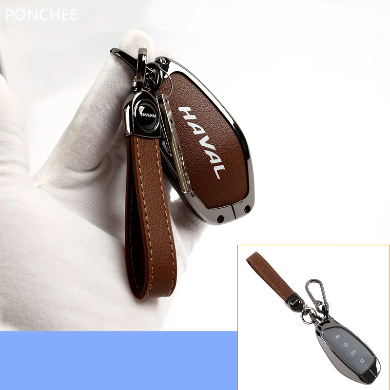 For Haval H9 II 2024-2025 2nd Keycase Key Bag Metal Key Ring Decorative Keychain Pouch Automobile Modification Supplies