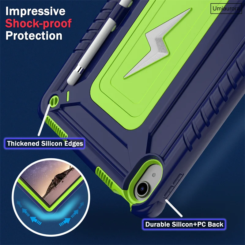 

For IPad 10.2 7th 8th 9th 10th 10.9 11th Gen 11 inch A16 Air 2 9.7 Pro 10.5 Shockproof Tablet Case Stand Strap Armor Cover Funda