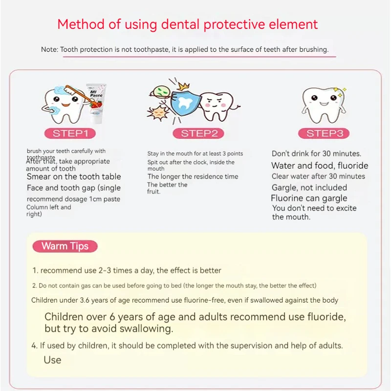 Kinderfluoridehoudende Tandcoating Met Aardbeiensmaak Om Tandbederf Te Voorkomen, Demineralisatie Van De Orthodontische Witte Vlek