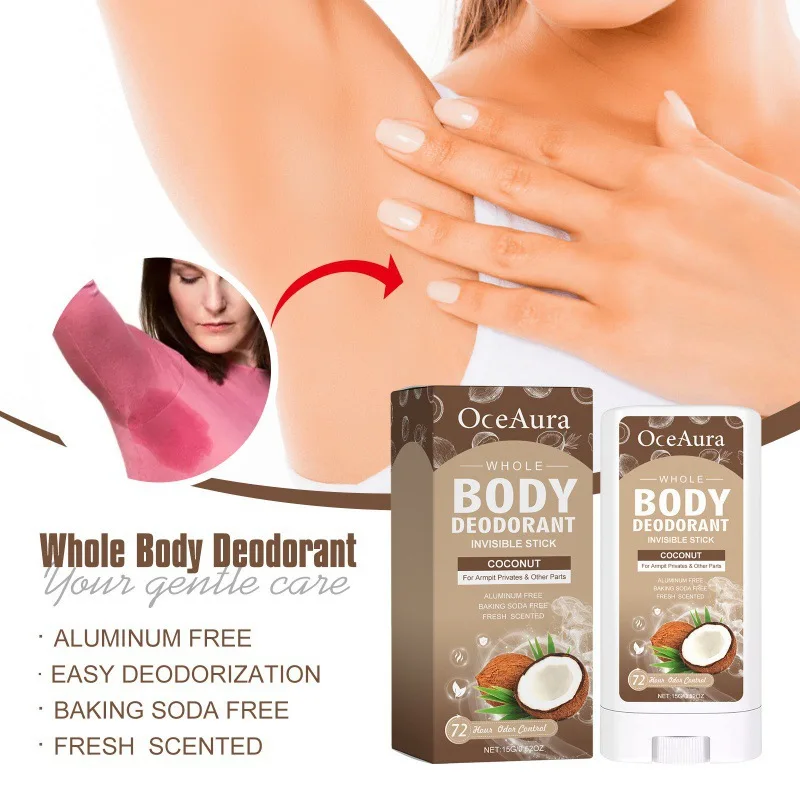 Anti Odor Whole Body Deodorant Natural Underarm Deodorant Stick Refreshing Antiperspirant Lasting Aroma Portable Deodorant Care