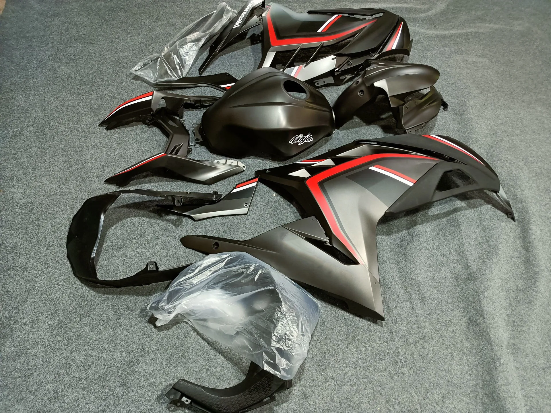 Motorcycle Fairing Kit Fit For Ninja250 Ninja300 EX300 Ninja 300 2013-2017 Bodywork Set High Quality Abs Injection Matt Black