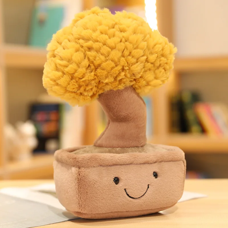 28 سنتيمتر بوعاء Pachira Macrocarpa بلوشي محشوة Kawaii الوجه المبتسم النباتات الخضراء ديكور غرفة مكتب المنزل هدية #5