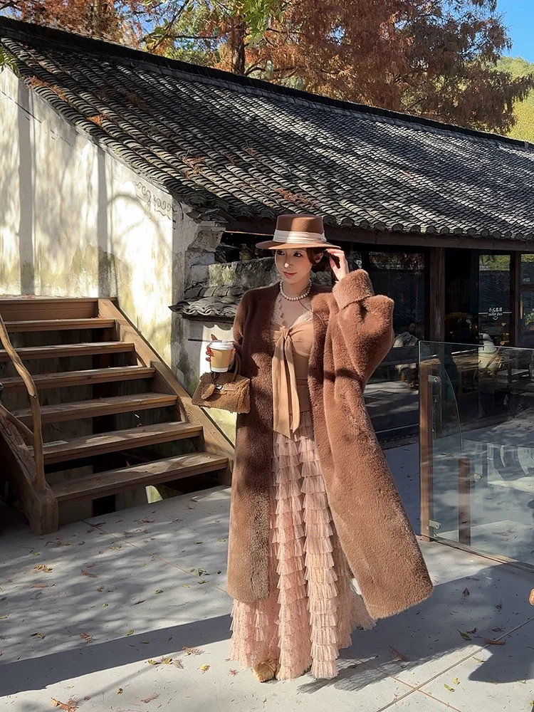 

Женская теплая флисовая куртка Thi Long Lazy Sle, повседневная, свободного кроя, из полиэстера, с обычным воротником, с длинными рукавами, зимнее пальто