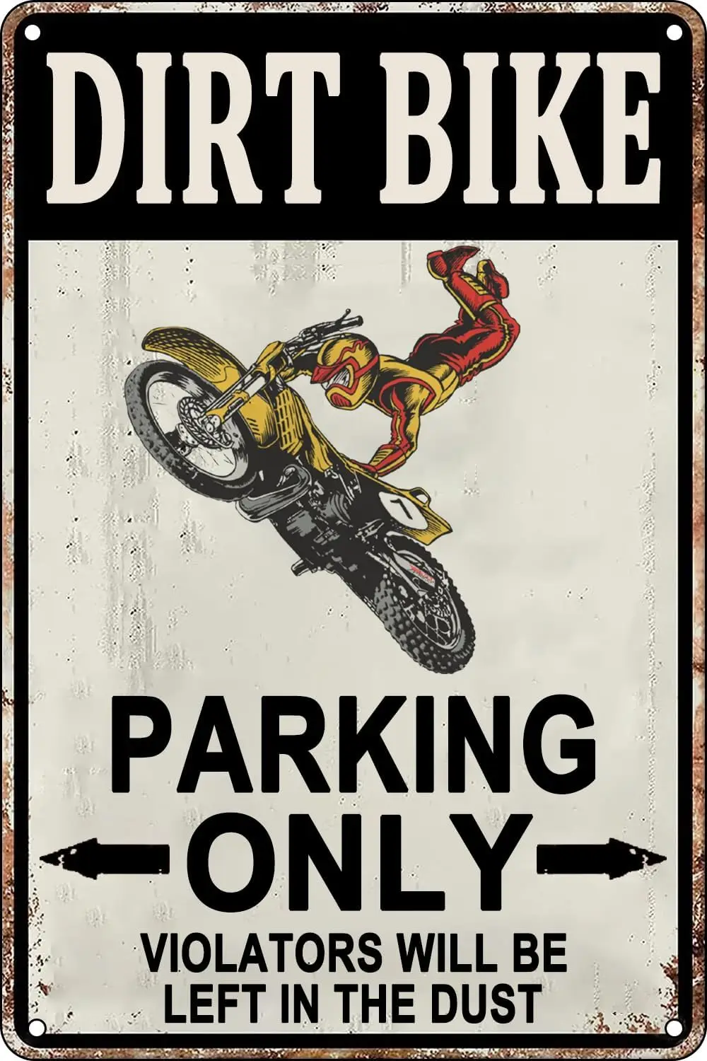 Metal Signs Dirt Bike Parking Only Dirt Bike Accessories For Boys Room Decor Motorcross Gifts for Men Motorcycle Lovers Wal sign