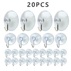 20pcs/set Casement Suction Cups With Metal Hook Hanger Hanging Hook Sucker Cups Door Wall Hangers Hooks Suction Heavy Load