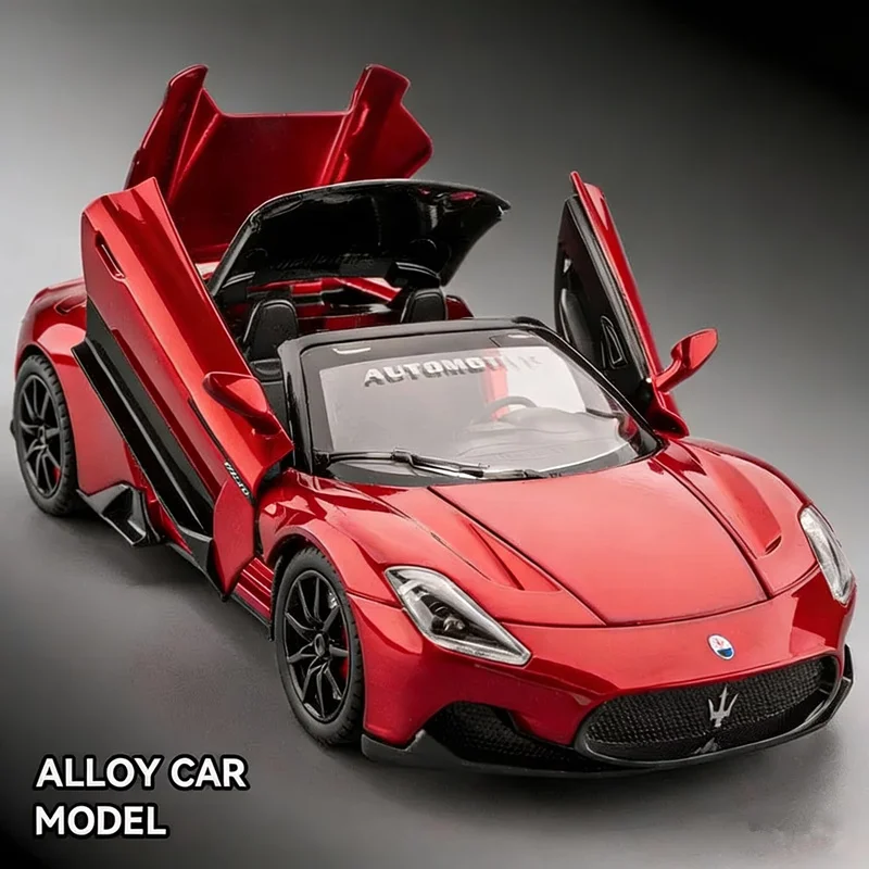

1/32 Maseratis MC20 Cabrio Alloy Sports Car Model Diecast Metal Track Racing Car Vehicle Model Sound and Light Children Toy Gift