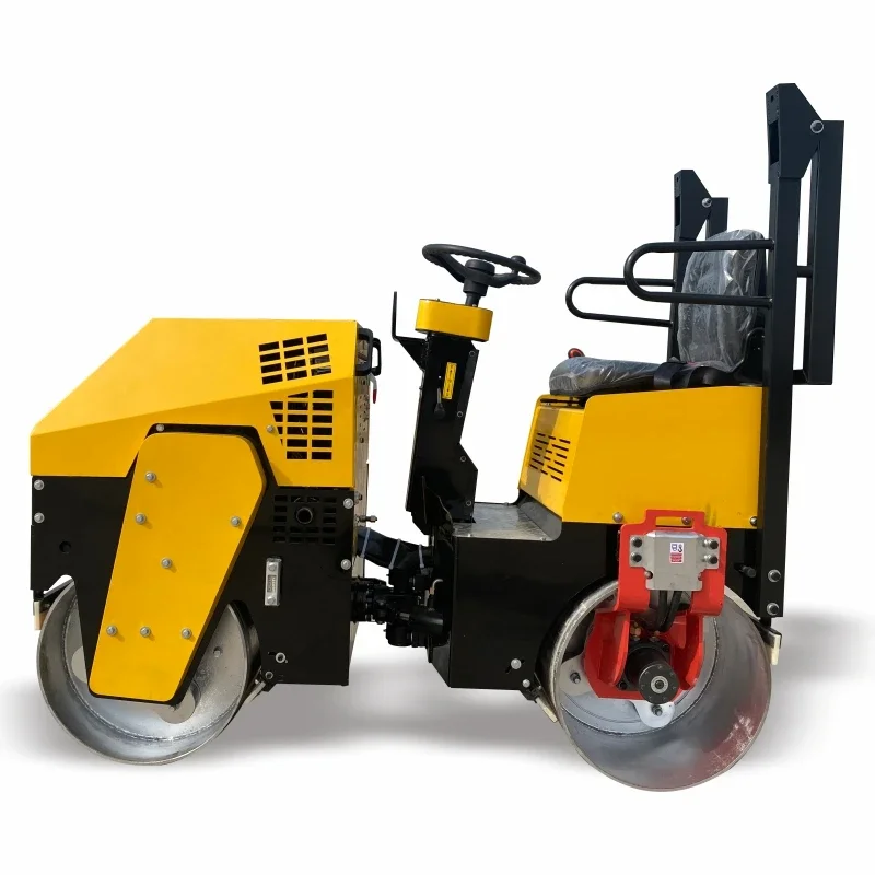 Przemysłowy, wysokowydajny hydrauliczny mini pilot zdalnego sterowania Zagęszczanie gleby Jazda na wibracyjnym podwójnym bębnie Compactor Road Roller