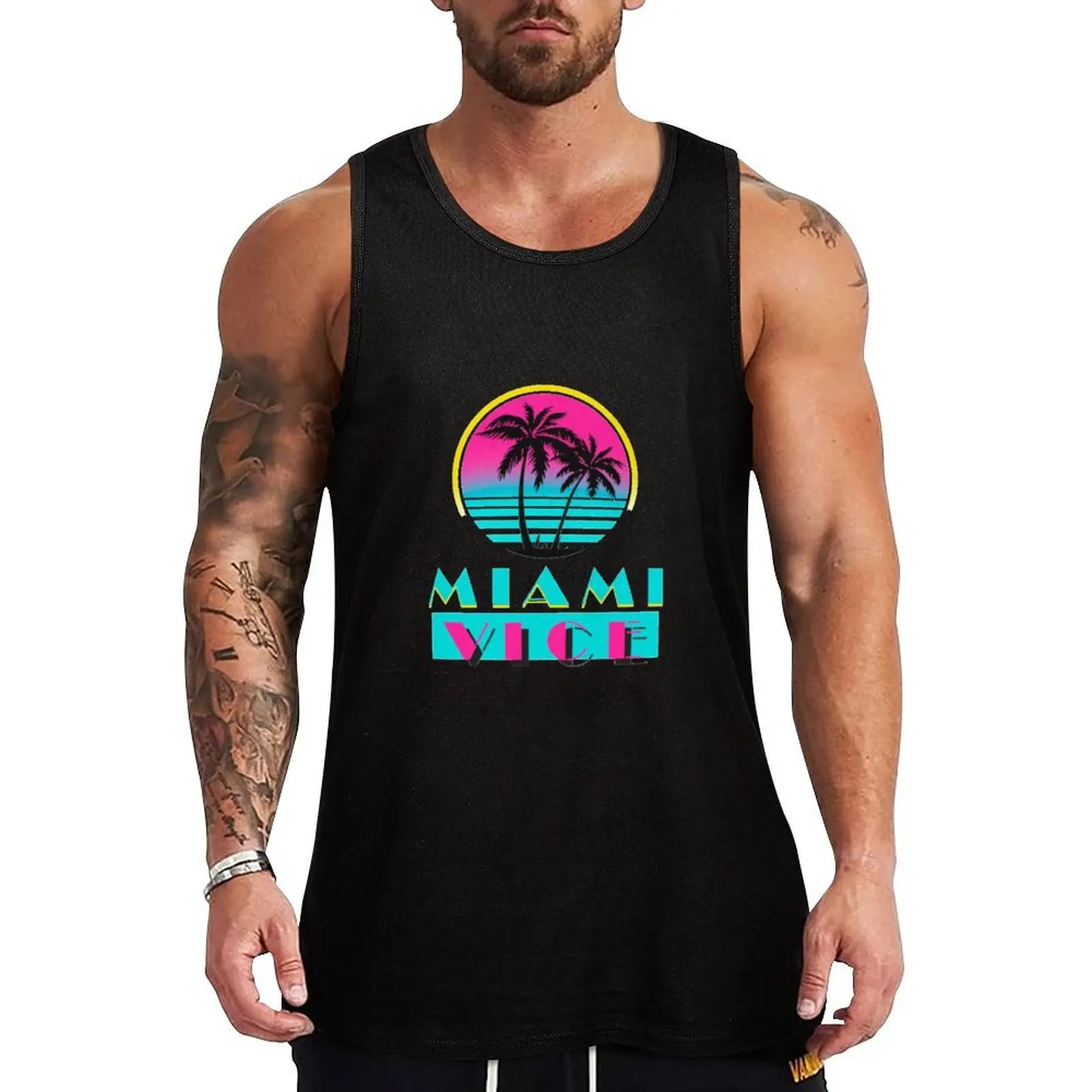 Miami vice Tank Top Outdoor Work Tank Top Rugged Sleeveless Wear