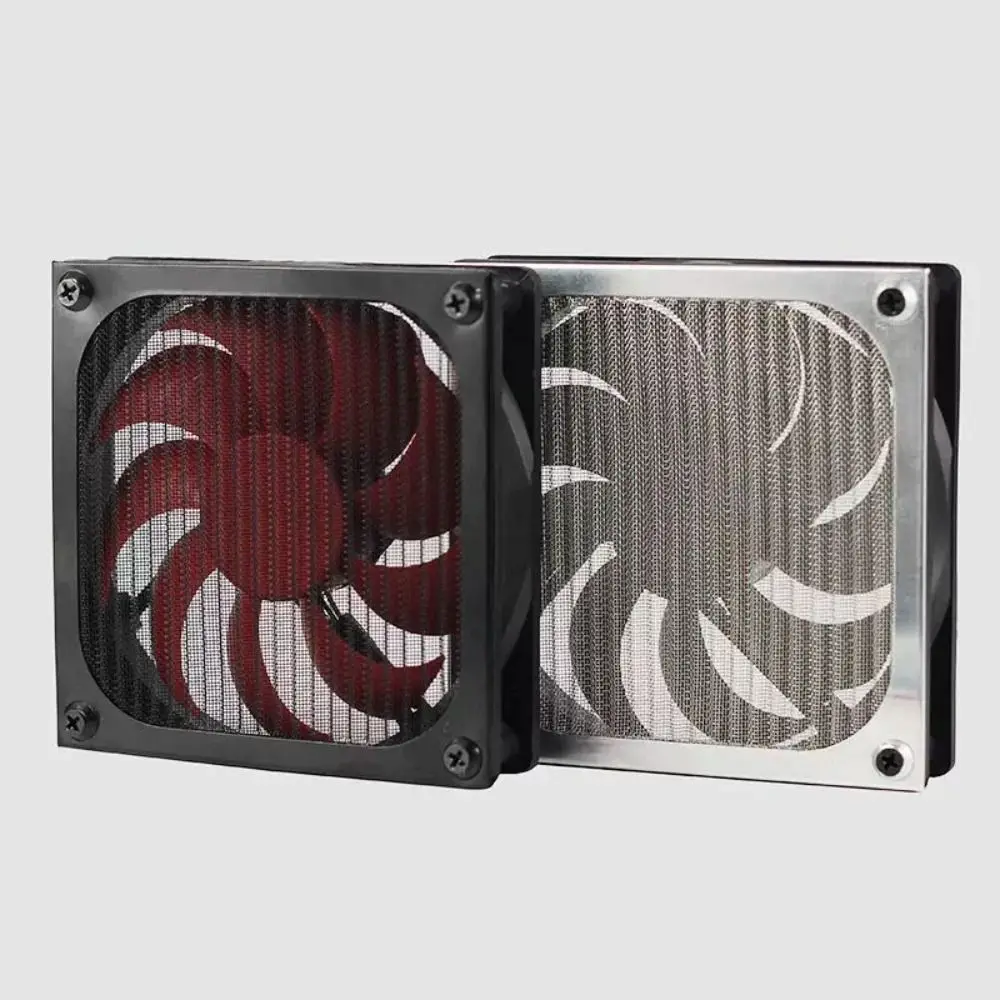 Anti Rust Computer Fan Filter Grills Aluminum Silver Black Dust Filter Cover Axial Flow Fan Mesh Computer Cooling