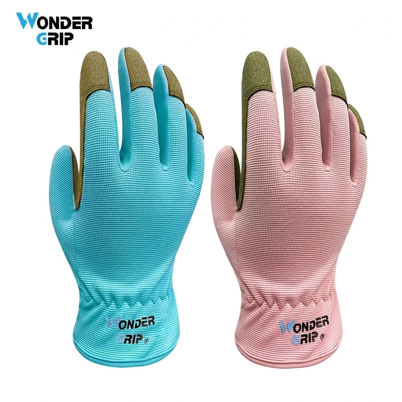 

Wonder Grip Microfiber&Spandex Gardening Work Gloves Reinforced Palm Puncture Resistant Thorn-Proof for Weeding Planting Pruning