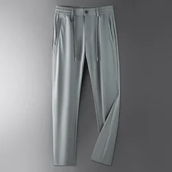 BROWON Brand Summer Pants for Men 2026 Business Casual Fashion Thin Breathable Men Trousers Mid Straight Solid Color Men Pants