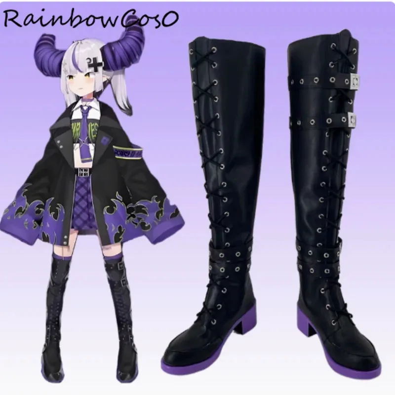 

La Darknesss Kataharaitashi hololive Virtual YouTuber VTuber Обувь для косплея Сапоги Игра Аниме Хэллоуин Рождество RainbowCos0W4651