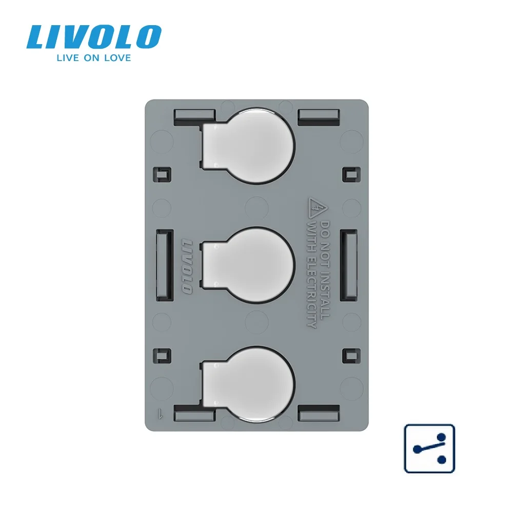 Livolo 3 Gang 1 Way Switch Module For US Standard Panels,AC 110-250V,Touch Screen Control