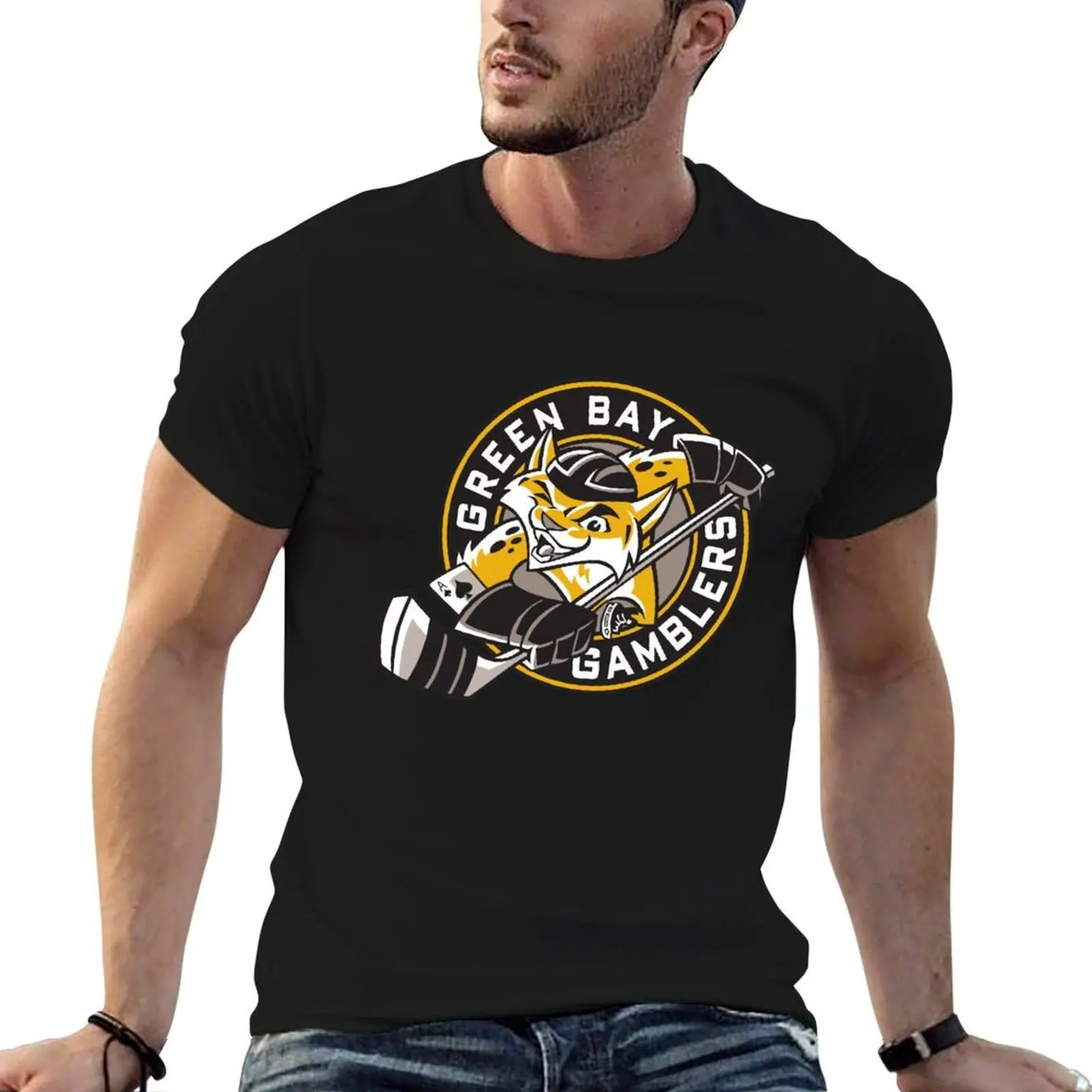 

Green Bay Gamblers T-Shirt men t shirt cotton 100% t shirt man plain T-Shirt