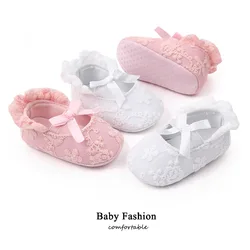 New Baby Girls First Walkers Soft Bowknot Girls Princess Shoes Embroidered Toddler Baby Girl Shoes Casual Infant Walkers Shoes