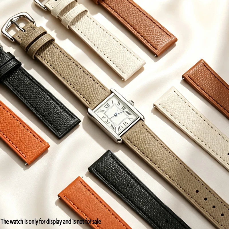 Men'S Accessories London - Replacement Leather Watch Strap for Cartier