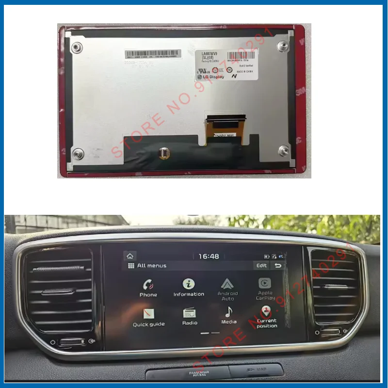 LA080WV9-SL02 LA080WV9- SL04 SL08 SL06 LCD 현대 모비스 기아 Sportage 4 96160 S8700, 96160 D9220 S8600 F1900 자동차 Navigaiton